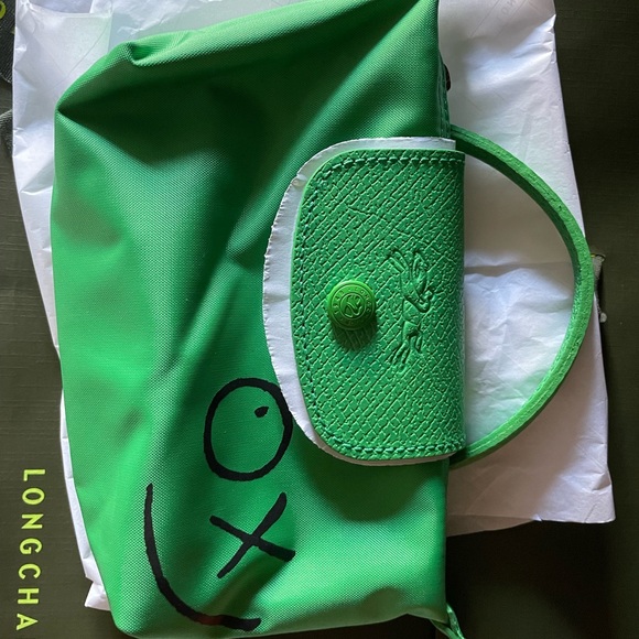Sold⚠️LONGCHAMP X ANDRÉ Pouch with handle - Green - Picture 2 of 5